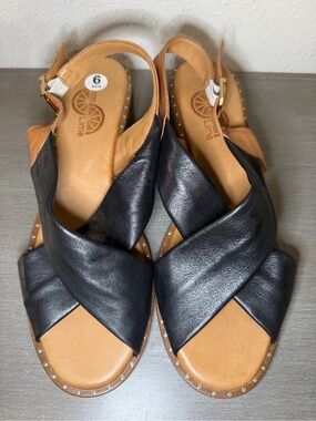 Lemon N Lime Sayonara Black Slingback Sandals EU 40 US 9 Women’s Dress Heels